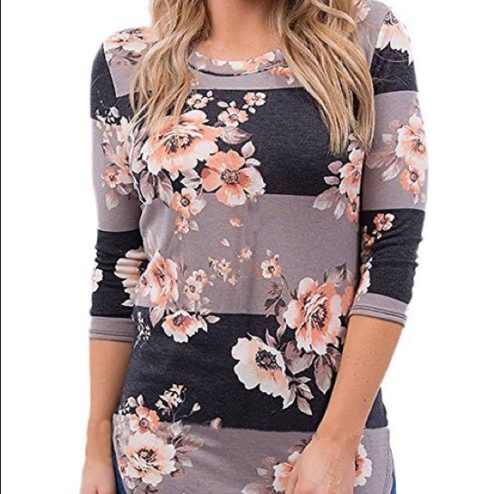 Casual 3/4 Sleeve Blouse